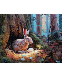 WOODLAND HARE WITH EGGS
