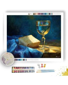 GLASS AND MATZAH TEXTURES - Paint by Numbers Full Kit