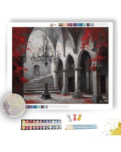 THE CLOISTER IN MIST - Paint by Numbers Full Kit