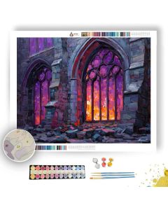 WHERE ROSE WINDOW LINGERS - Paint by Numbers Full Kit