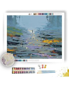 UNDER THE LIBRARY SKY - Paint by Numbers Full Kit