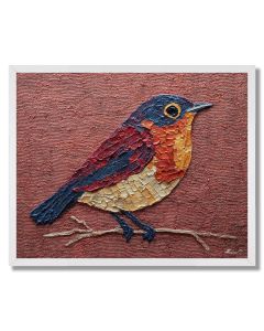 FOLK BIRD PANEL - FRAMED