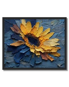 SUNFLOWER PATCHWORK - FRAMED
