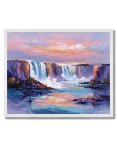 WATERFALL COBALT THRESHOLD - FRAMED