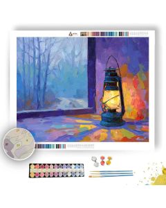 TERRACE LANTERN SCENE - Paint by Numbers Full Kit