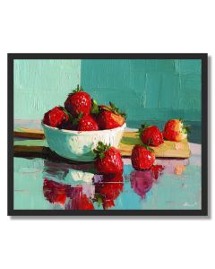 STRAWBERRIES BRASS SCENE - FRAMED
