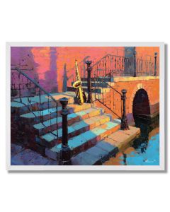 SUNLIT STEPS - FRAMED