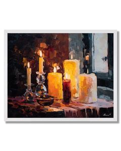MARBLE CANDLELIT GLOW - FRAMED