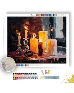 MARBLE CANDLELIT GLOW - Paint by Numbers Full Kit
