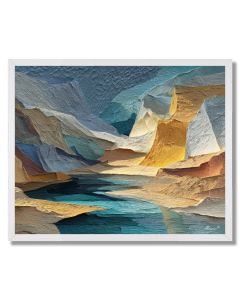 SAND FOLDED PATH - FRAMED