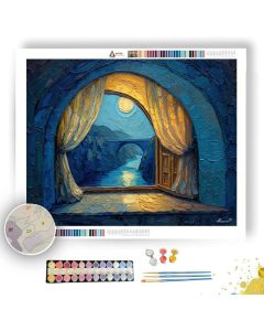 WINDOW RIVER PATH - Paint by Numbers Full Kit