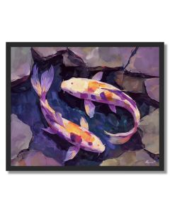 VIOLET CIRCLING STUDY - FRAMED