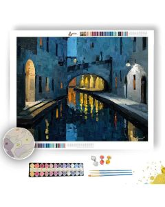 RIVER MOONLIT GLOW - Paint by Numbers Full Kit