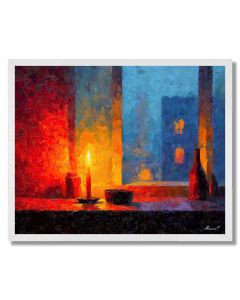 QUIET CANDLELIT - FRAMED