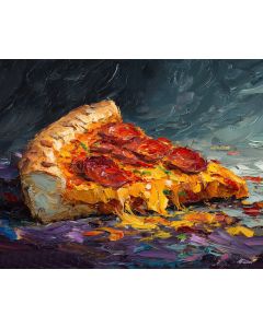 PIZZA WITH MELTED CHEESE
