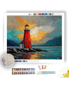 OLD HARBOR LIGHTHOUSE - Paint by Numbers Full Kit
