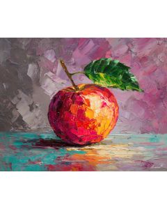 SINGLE APPLE WITH LEAF