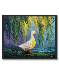 DUCK UNDER WILLOW TREE - FRAMED