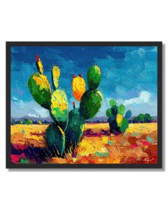CACTUS UNDER BLUE SKY - FRAMED