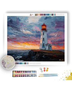 HISTORIC LIGHTHOUSE CLIFF - Paint by Numbers Full Kit