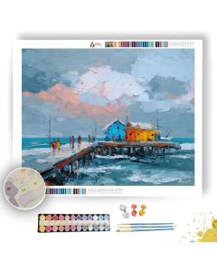 CARIBBEAN FISHING PIER - Paint by Numbers Full Kit