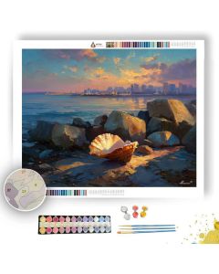 SHELL NEAR HARBOR STONES - Paint by Numbers Full Kit