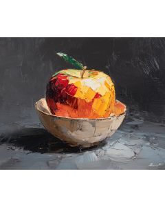 APPLE IN CERAMIC BOWL