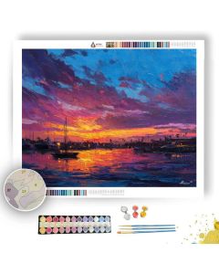 SAN JUAN SUNSET HARBOR - Paint by Numbers Full Kit