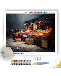 APPLE MARKET STALL - Paint by Numbers Full Kit