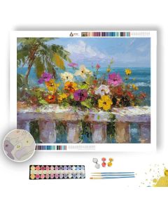 TROPICAL BALCONY FLOWERS - Paint by Numbers Full Kit