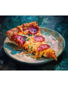 PIZZA SLICE ON PLATE