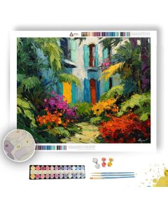 CARIBBEAN COURTYARD GARDEN - Paint by Numbers Full Kit