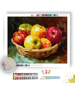 BASKET OF ORCHARD APPLES - Paint by Numbers Full Kit