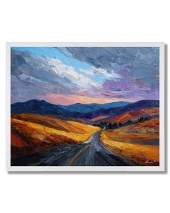 ROMAN ROAD THROUGH HILLS - FRAMED