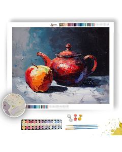 APPLE NEAR TEAPOT - Paint by Numbers Full Kit