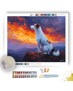 DOG WITH WAGGING TAIL - Paint by Numbers Full Kit