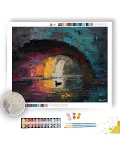DUCK UNDER BRIDGE ARCH - Paint by Numbers Full Kit