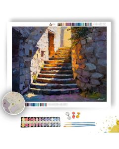 OLD STONE STAIRWAY - Paint by Numbers Full Kit