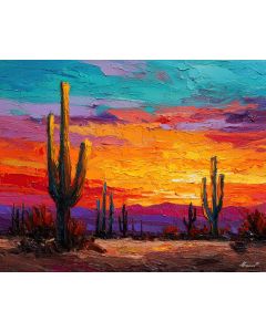 DESERT CACTUS SUNSET