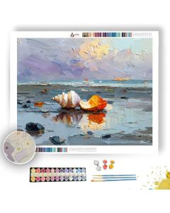 SHELL ON WET STONES - Paint by Numbers Full Kit