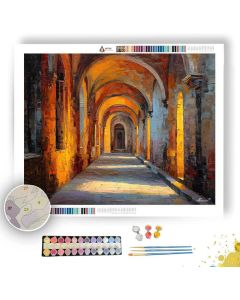 HISTORIC MONASTERY CORRIDOR - Paint by Numbers Full Kit