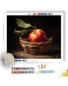 APPLE IN RUSTIC BASKET - Paint by Numbers Full Kit