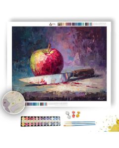 APPLE AND KNIFE STILL LIFE - Paint by Numbers Full Kit