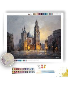 OLD CATHEDRAL SQUARE - Paint by Numbers Full Kit