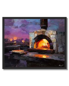 PIZZA OVEN SCENE - FRAMED