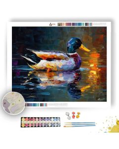 DUCK REFLECTION IN WATER - Paint by Numbers Full Kit