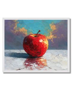 APPLE ON MARBLE SLAB - FRAMED