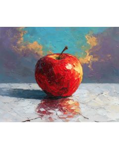 APPLE ON MARBLE SLAB