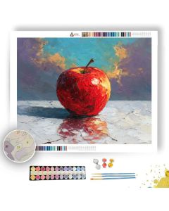 APPLE ON MARBLE SLAB - Paint by Numbers Full Kit