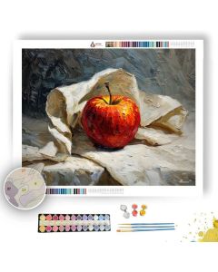 APPLE IN LINEN CLOTH - Paint by Numbers Full Kit